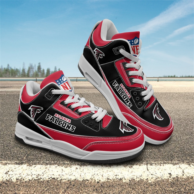 Men's Atlanta Falcons Air Jordan 3 Sneakers/Shoes 002 Men's Atlanta Falcons Air Jordan 3 Sneakers/Shoes 002